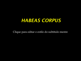 aula 02 - HABEAS CORPUS