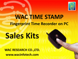 WAC FINGERPRINR SDK - WAC Research Co., Ltd.