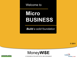 Micro Business Basics - Powerpoint Training Slides