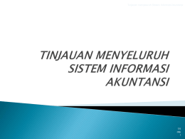 Sistem Informasi Akuntansi Pertemuan 1