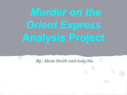 Murder on the orient express project
