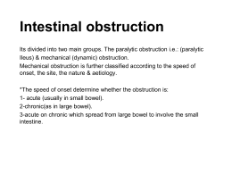 Intestinal Obstruction – Dr. Kamal