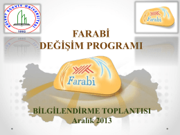 2013-2014 Farabi Sunumu Koordinatörler