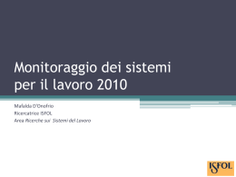 Relazione M. D`Onofrio (ISFOL).
