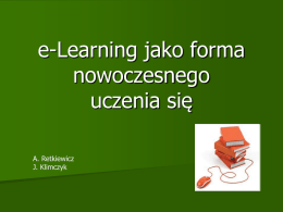 E-learning jako forma nowoczesnego uczenia się
