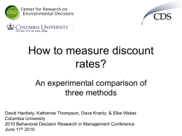 How to measure discount rates? An experimental