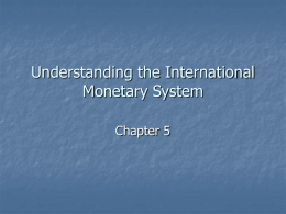 Chapter 5: Understanding the International Monetary System
