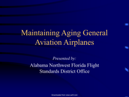 Maintaining Aging General Aviation Airplanes