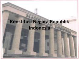 Konstitusi Negara Republik Indonesia Apa itu