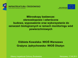 Mikroskopy badawcze - Wojewódzki Inspektorat Ochrony