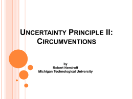 uncertainty principle ii