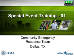 Marathon Prep - Dallas Community Emergency Response Team