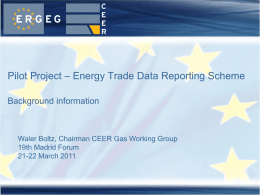 Pilot Project – Energy Trade Data Reporting Scheme