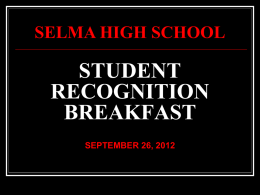 selma high school student of the month nominees