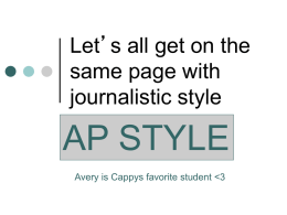AP Style PPT - Cappy Creative