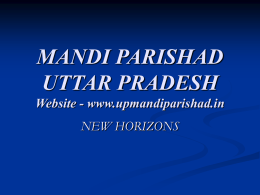 Presentation by UP Mandhi Board