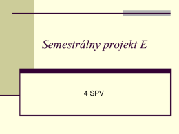 Semestrálny projekt E