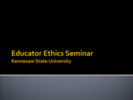 KSU Ethics Part 1 - Kennesaw State University