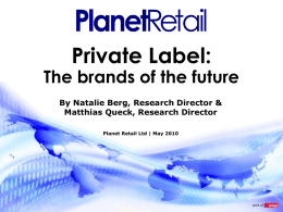Private Label - Planet Retail