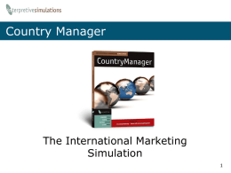 CountryManager Simulation Introductory PowerPoint