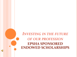 Scholarhip/Endowment Details