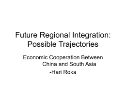 Future Trajectories of Economic Cooperation between China, India
