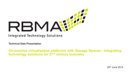 Microsoft Storage Spaces - Integrated Technology Solutions