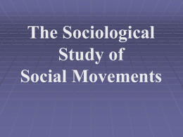 POWER POINT for "Social Movements"