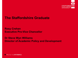 The Staffordshire Graduate Rosy Crehan, Executive
