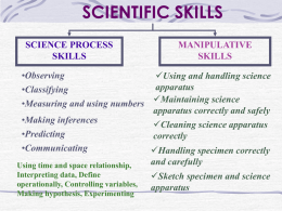 WHAT IS SCIENCE PROCESS SKILLS?
