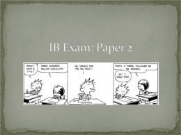 IB Exam: Paper 2 - BTHS World History