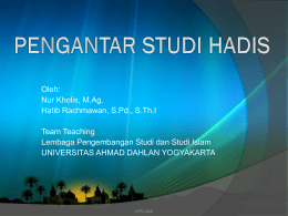 Pengantar Studi Hadis - LPSI