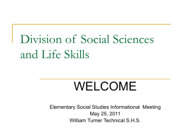 Division of Social Sciences and Life Skills