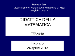 24aprile13 - Dipartimento di Matematica