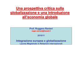 1- Introduzione,globalizzazione
