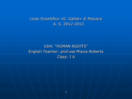 UDA Human Rights - Liceo Scientifico Galileo Galilei Pescara