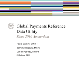 Launching the Global Payments Reference Data Utility