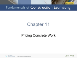 Chapter 11: PRICING Concrete Work