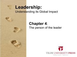 Leaderhip PowerPoint Chapter 4