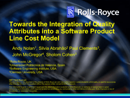 Towards the Integration of Quality Attributes into a Software Product