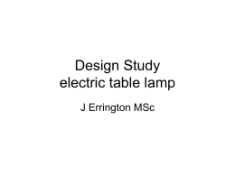 Design Study electric table lamp