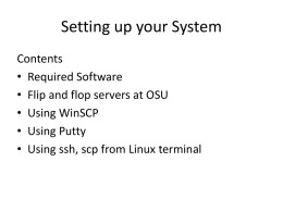 Setting up your System