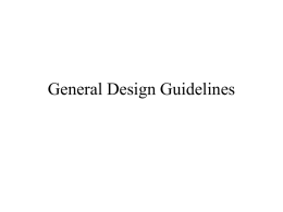 General Design Guidelines