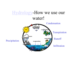 Hydrology-How we use our water!