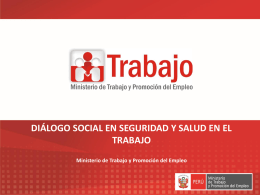 Dialogo Social en la SST - Dirección Regional de Trabajo y