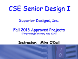 Fall 2013 Projects