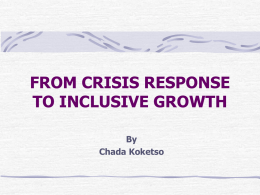 Chada Koketso - International Policy Centre for inclusive Growth