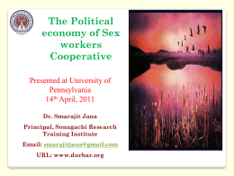 The Political economy of Sex workers Cooperative