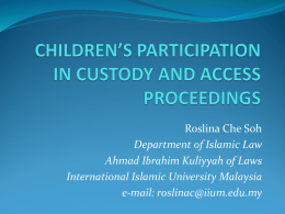 children`s participation in custody and access proceedings