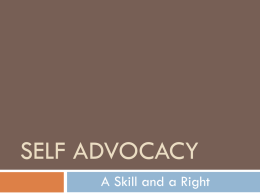 Self Advocacy - Intermediate District 287